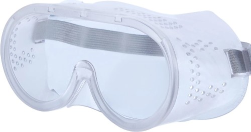 Очки защитные закрытого типа с прямой вентиляцией, поликорбанат (с резинкой) Сибртех