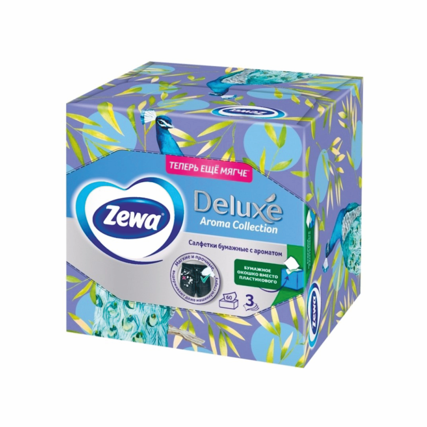 Салфетки бумажные ZEWA Deluxe Aroma | 60 шт