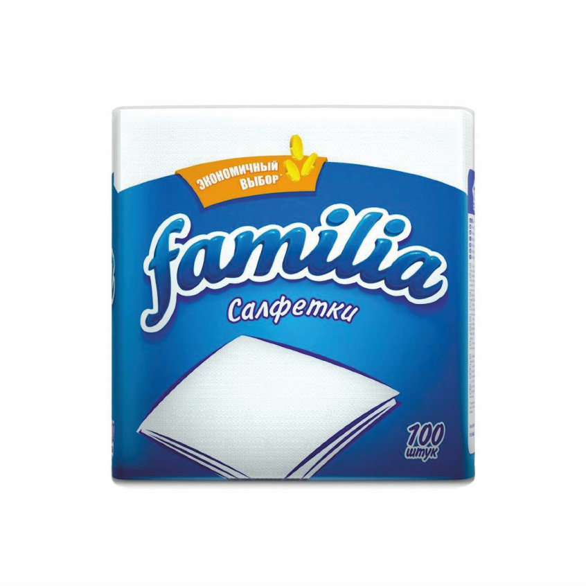 Салфетки бумажные FAMILIA | 100 шт